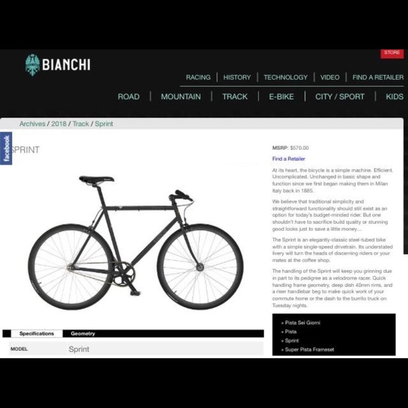 2018 Bianchi Sprint bike - Picture 3 of 3